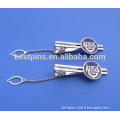custom silver men tie tack clips metals
